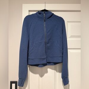 Auth.✅ Lululemon Scuba Waffle Full Zip Hoodie in “Blue Twill” Size M/L💙.